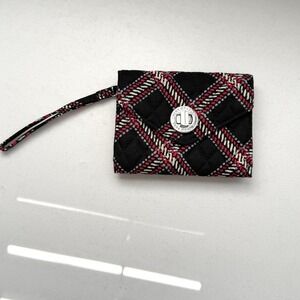 Vera Bradley Minsk Plaid Turn Your Smartphone Wallet‎ Wristlet Silver Accents